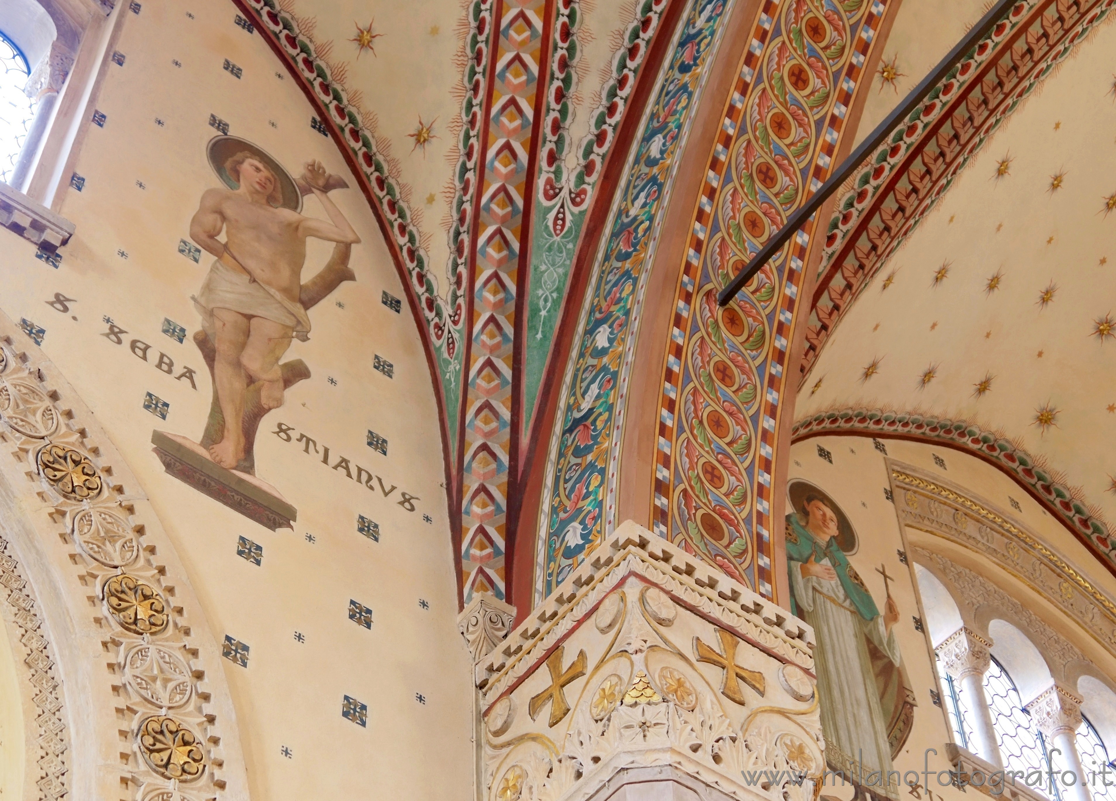 Milan (Italy) - Decorations inside the Basilica of San Calimero